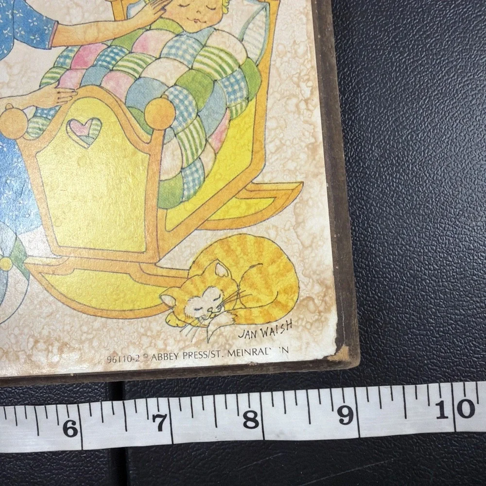 VTG Wood Nursery Decor Words Of Wisdom Cute Baby Rhymes